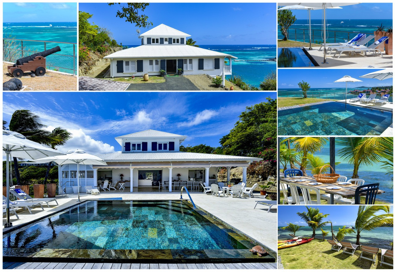 Exceptionnelle VILLA d'ESTE location luxe Martinique accès privé à la mer le François - Villa de Luxe au Cap